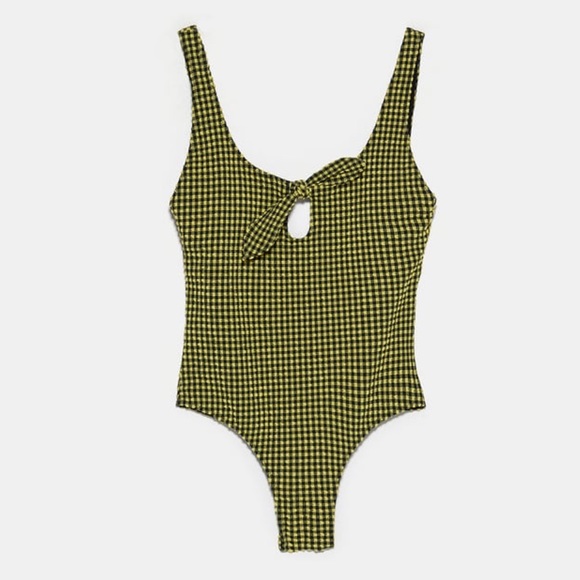 NWT Zara Gingham Swimsuit - Picture 7 of 14